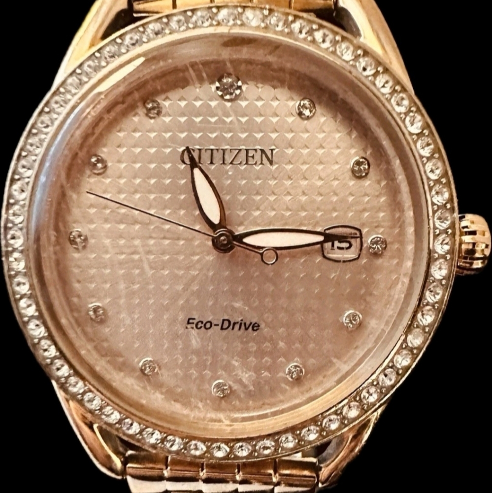 CITIZEN Eco Drive  Ladies  Watch J810-S111889 Solar Date Stainless Steel B8963